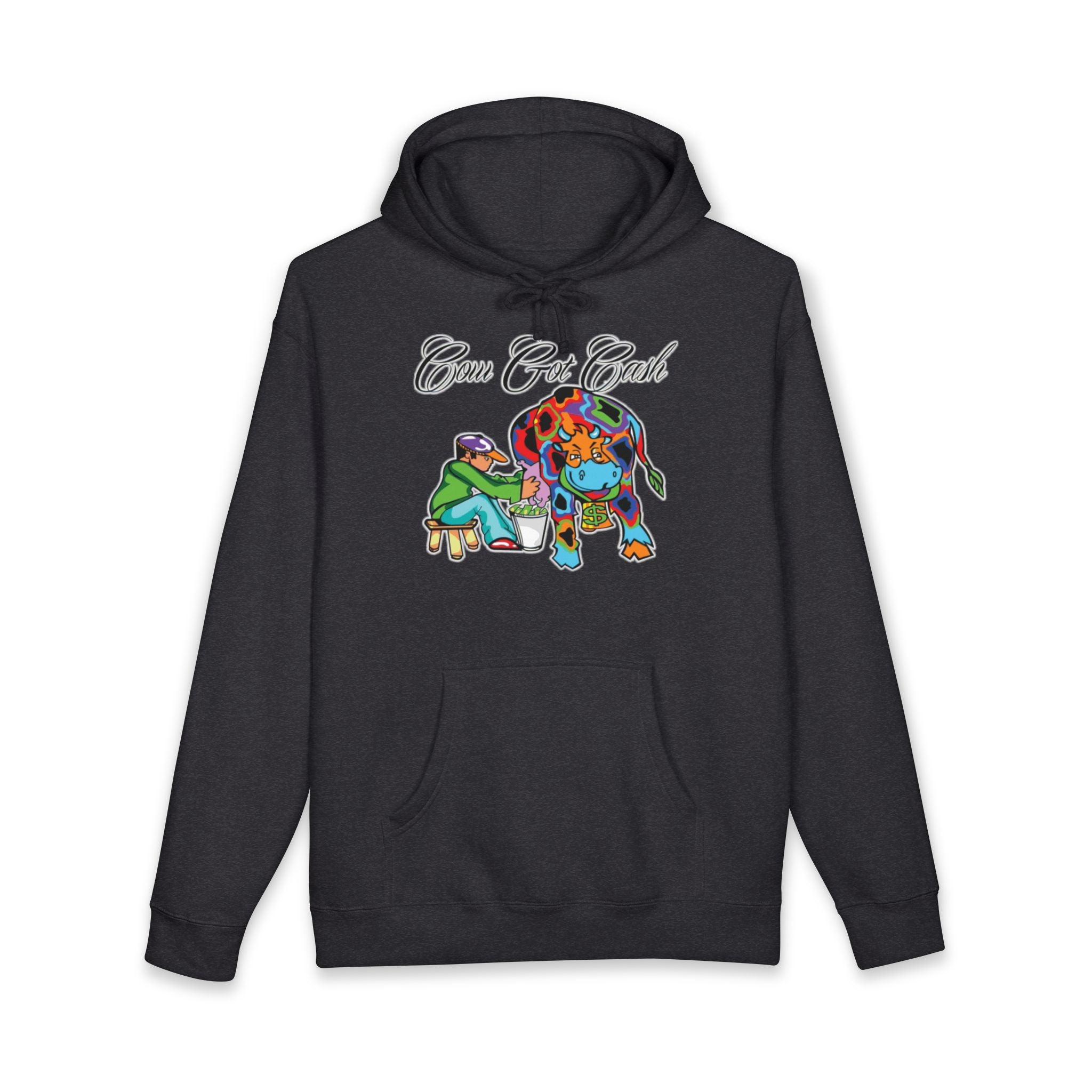 Cow Got Cash Hoodie — "More Hustle" Graphic Sweatshirt