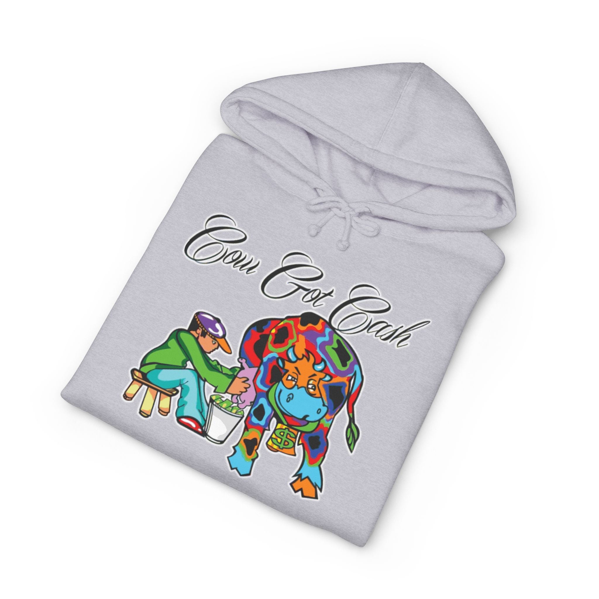 Cow Got Cash Hoodie — "More Hustle" Graphic Sweatshirt