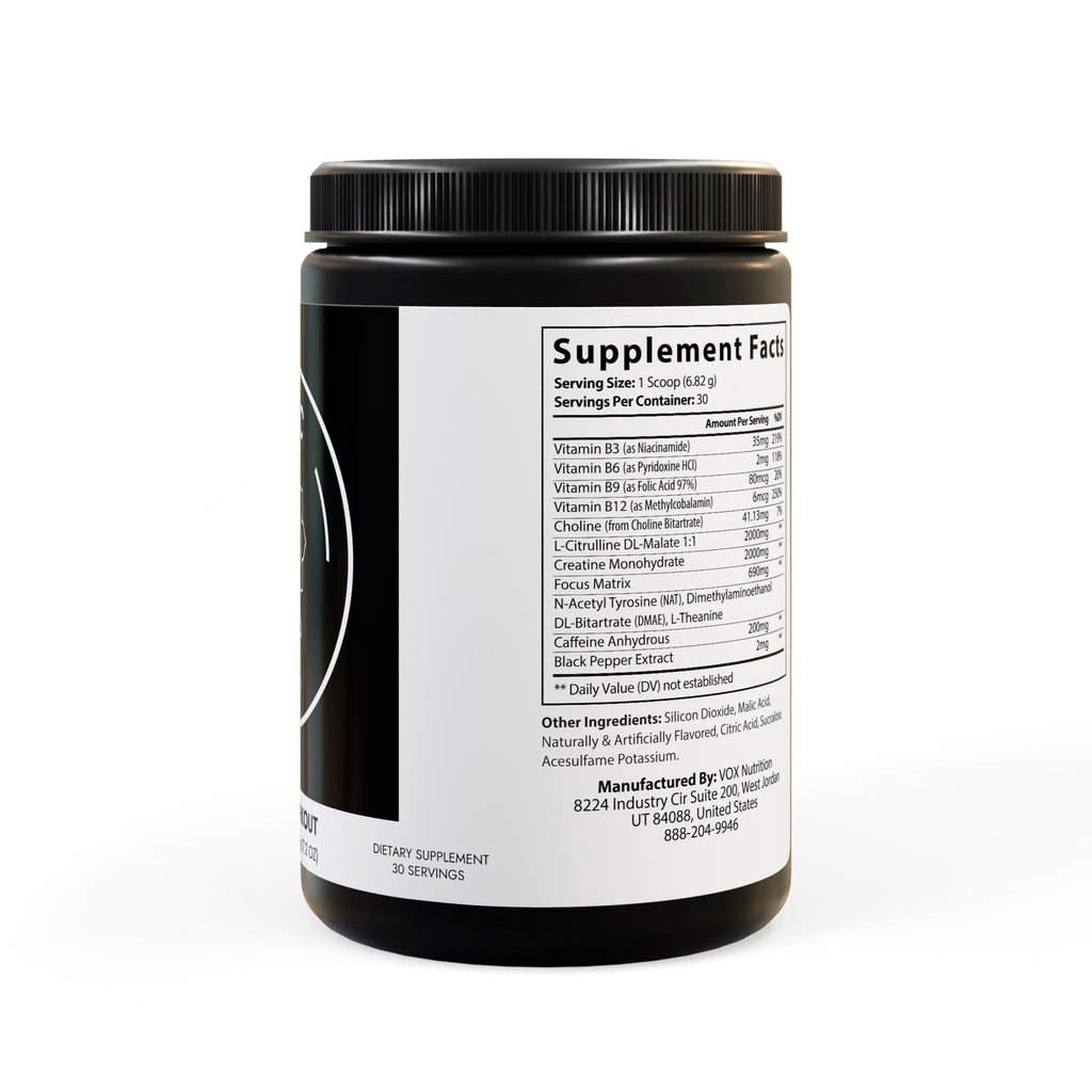 Pre-Workout Supplement, Fruit Punch (204g, 7.1oz)
