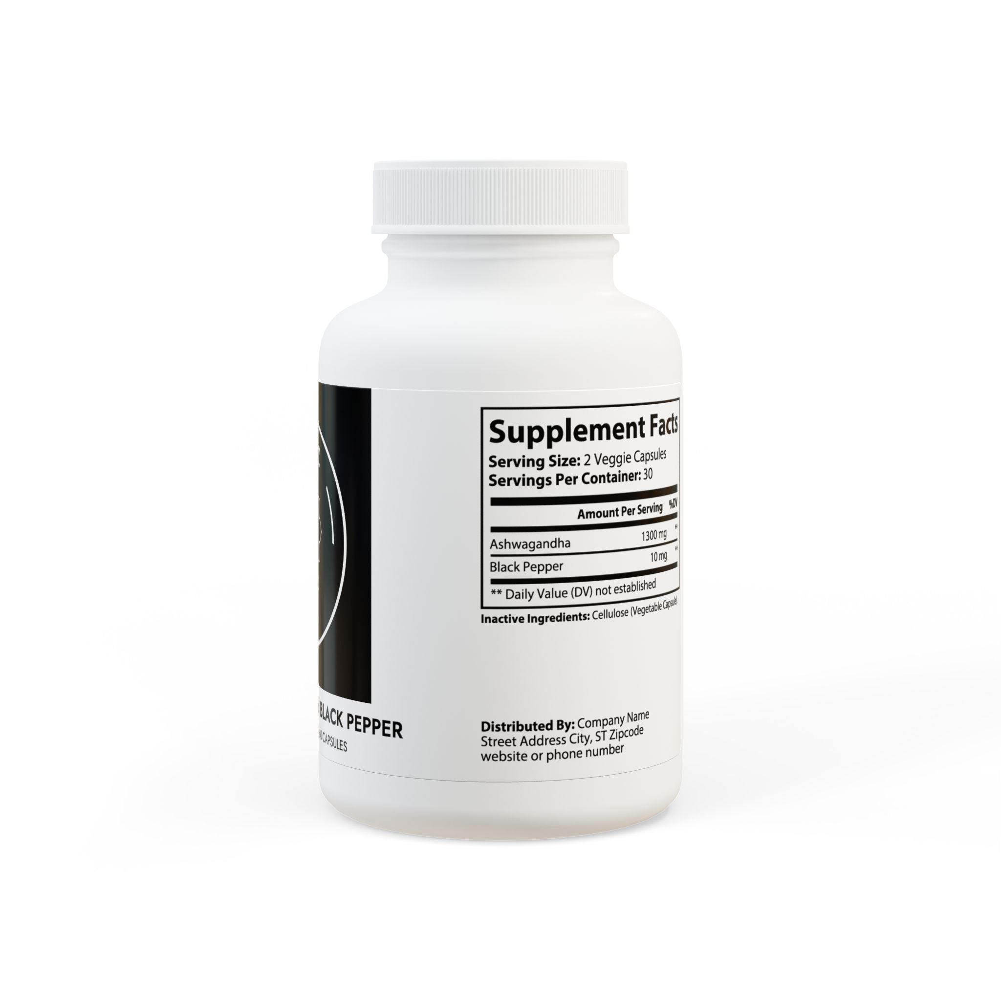 Ashwagandha and Black Pepper Supplement (60 capsules)