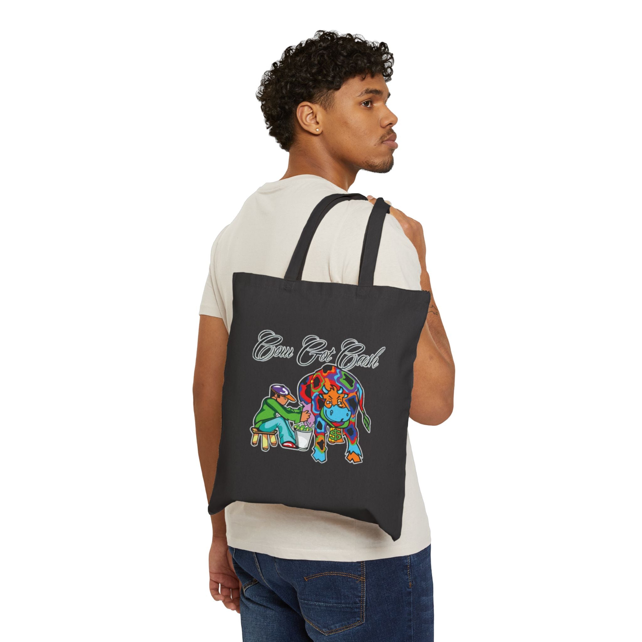 Cow Got Cash Canvas Tote — Grocery Bag