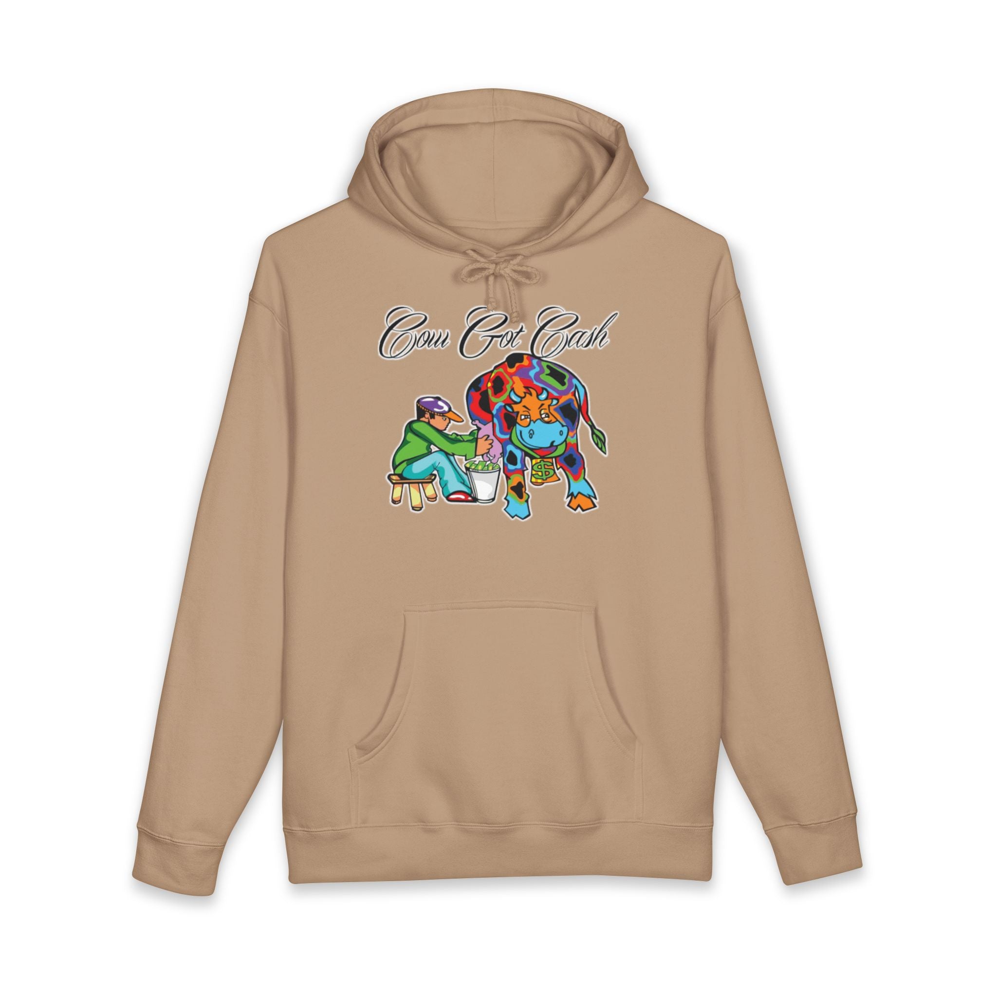 Cow Got Cash Hoodie — "More Hustle" Graphic Sweatshirt