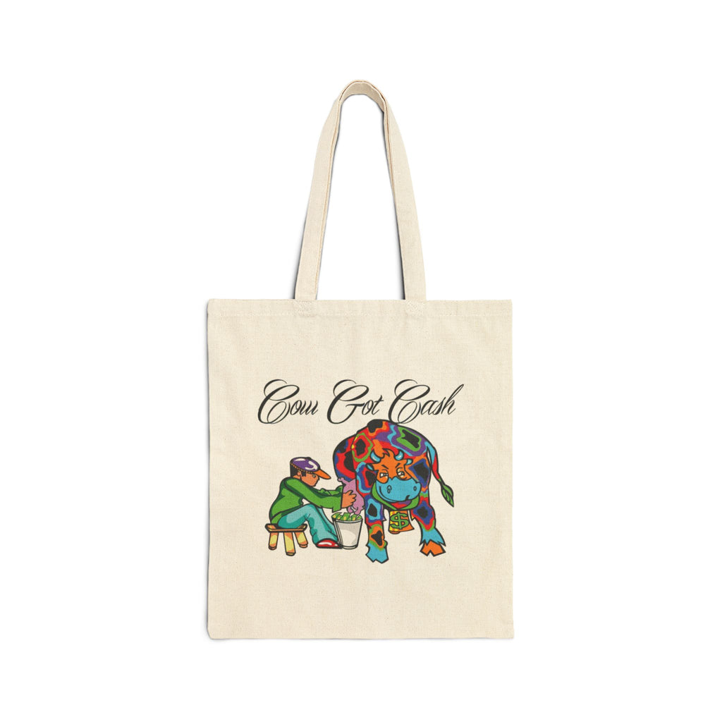 Cow Got Cash Canvas Tote — Grocery Bag