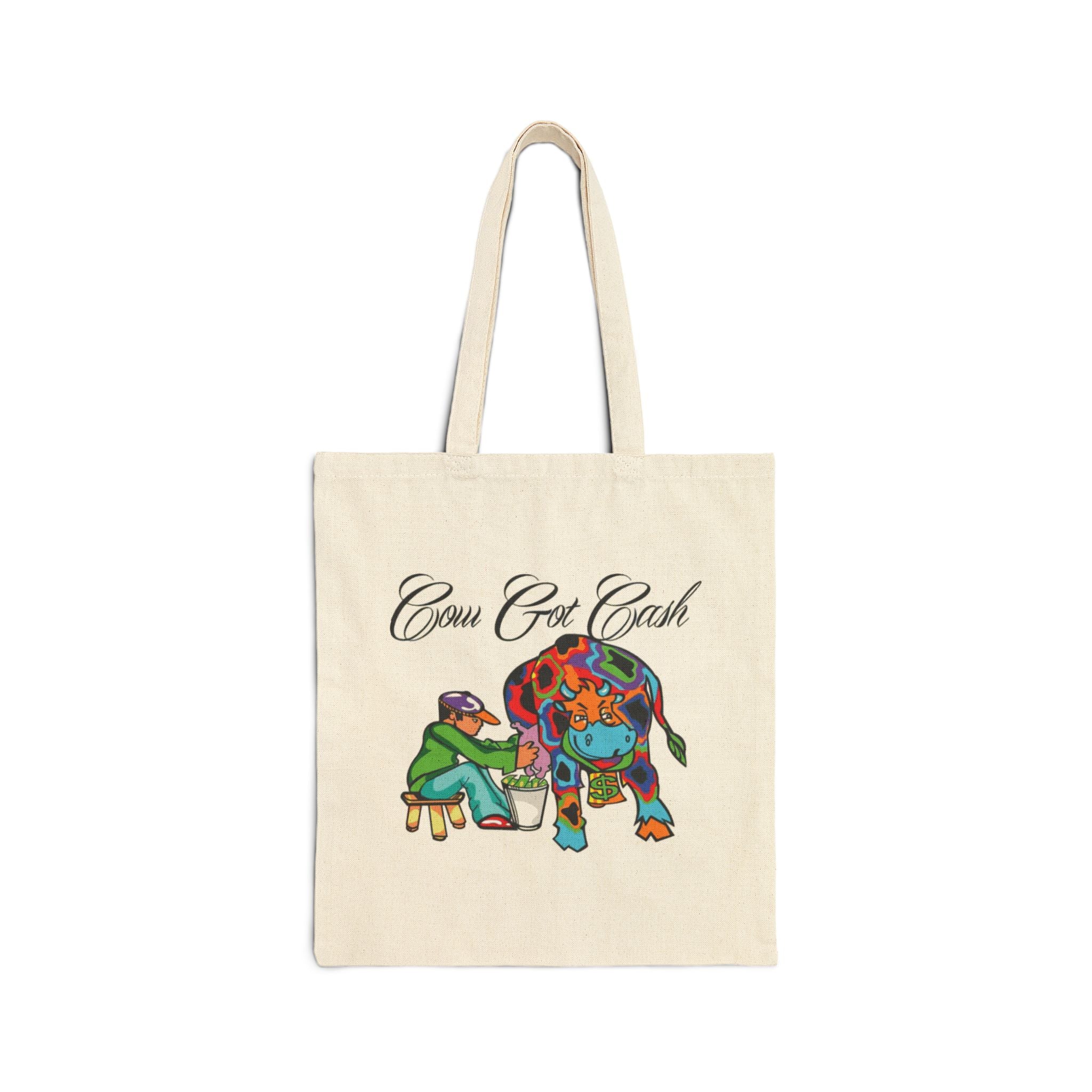 Cow Got Cash Canvas Tote — Grocery Bag