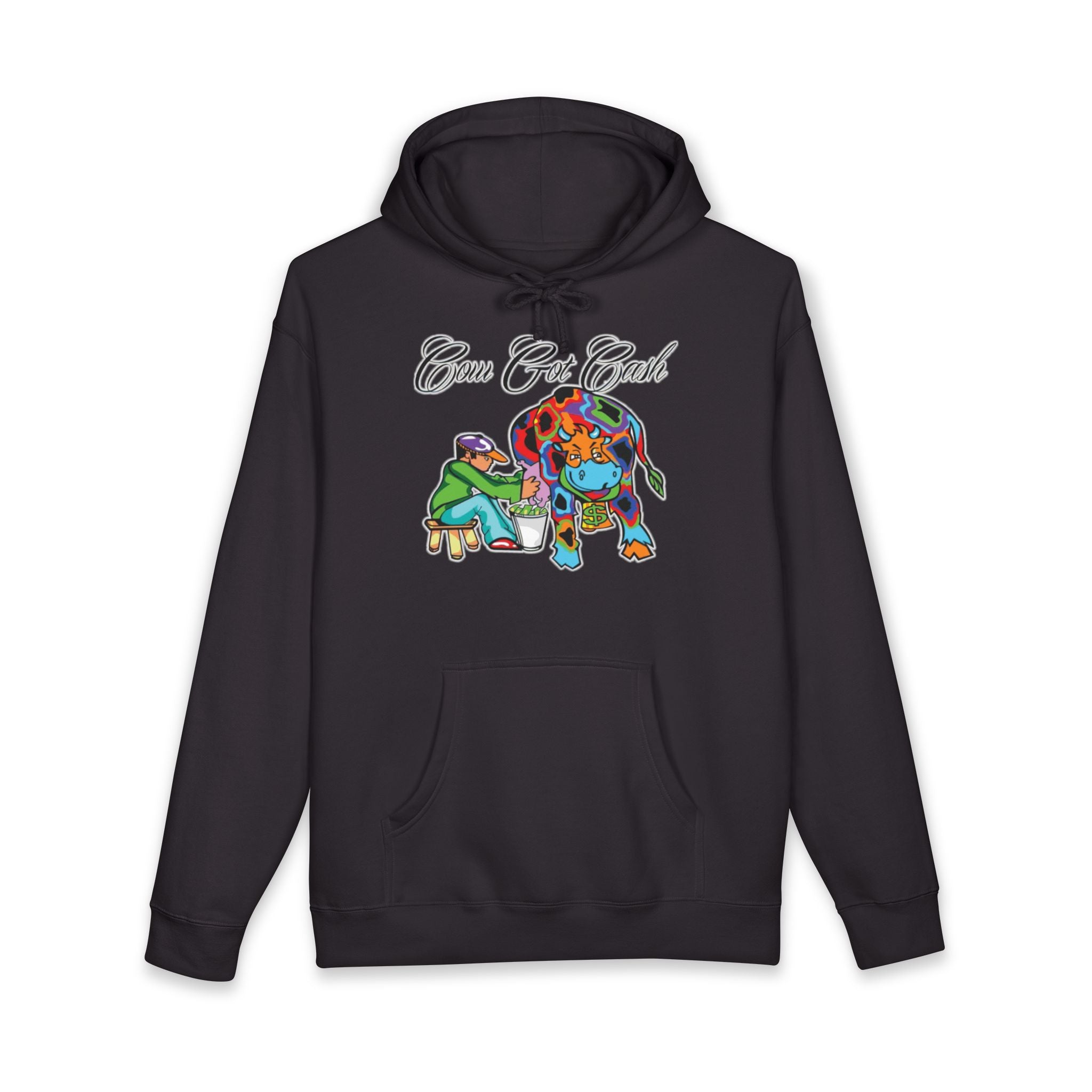 Cow Got Cash Hoodie — "More Hustle" Graphic Sweatshirt