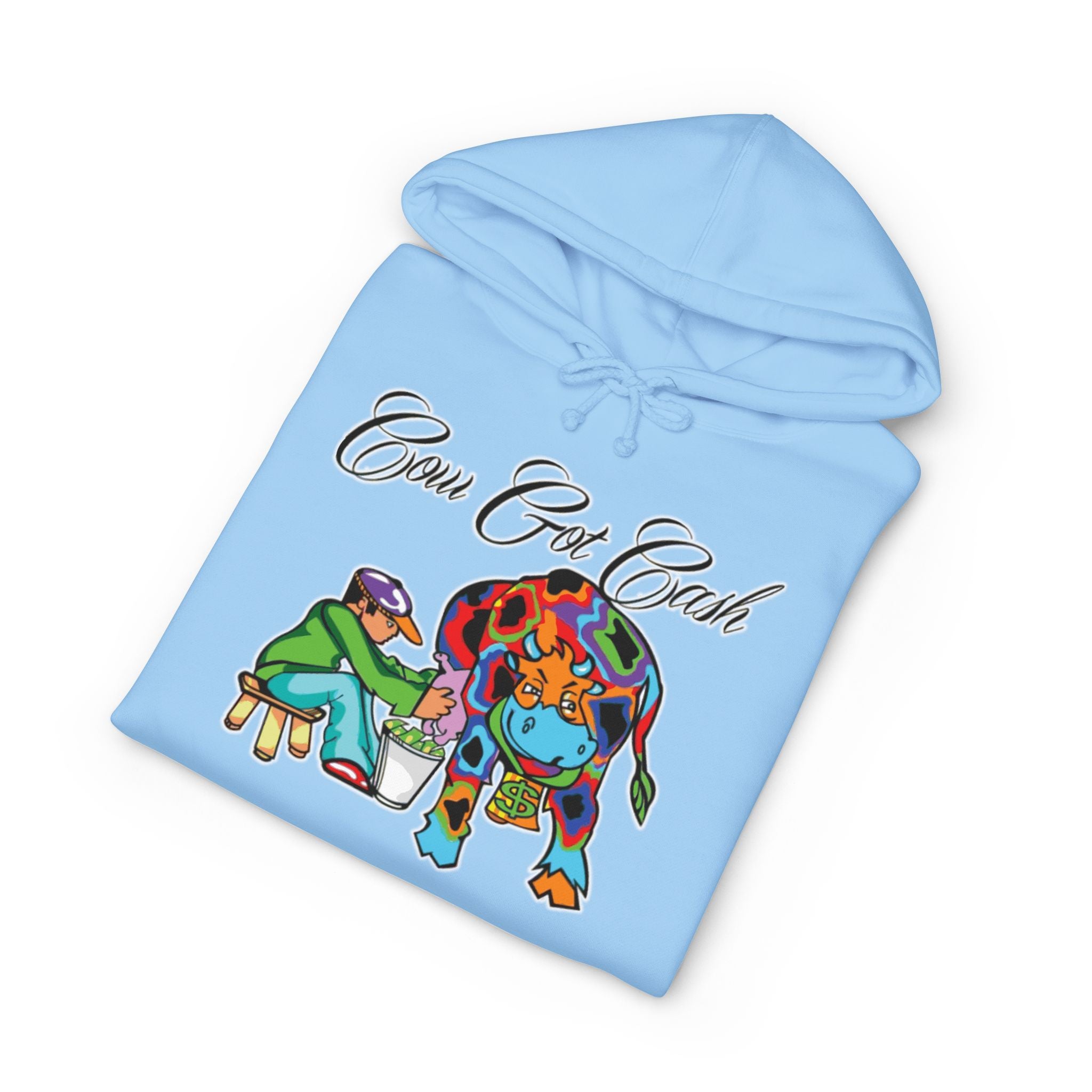 Cow Got Cash Hoodie — "More Hustle" Graphic Sweatshirt