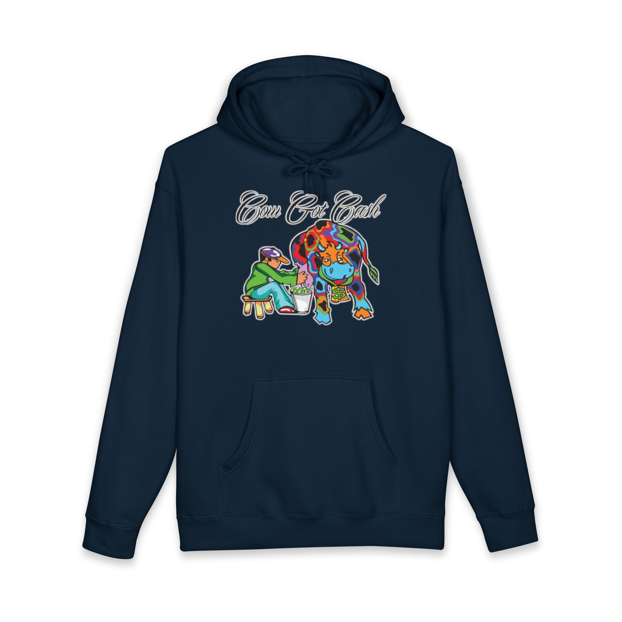 Cow Got Cash Hoodie — "More Hustle" Graphic Sweatshirt