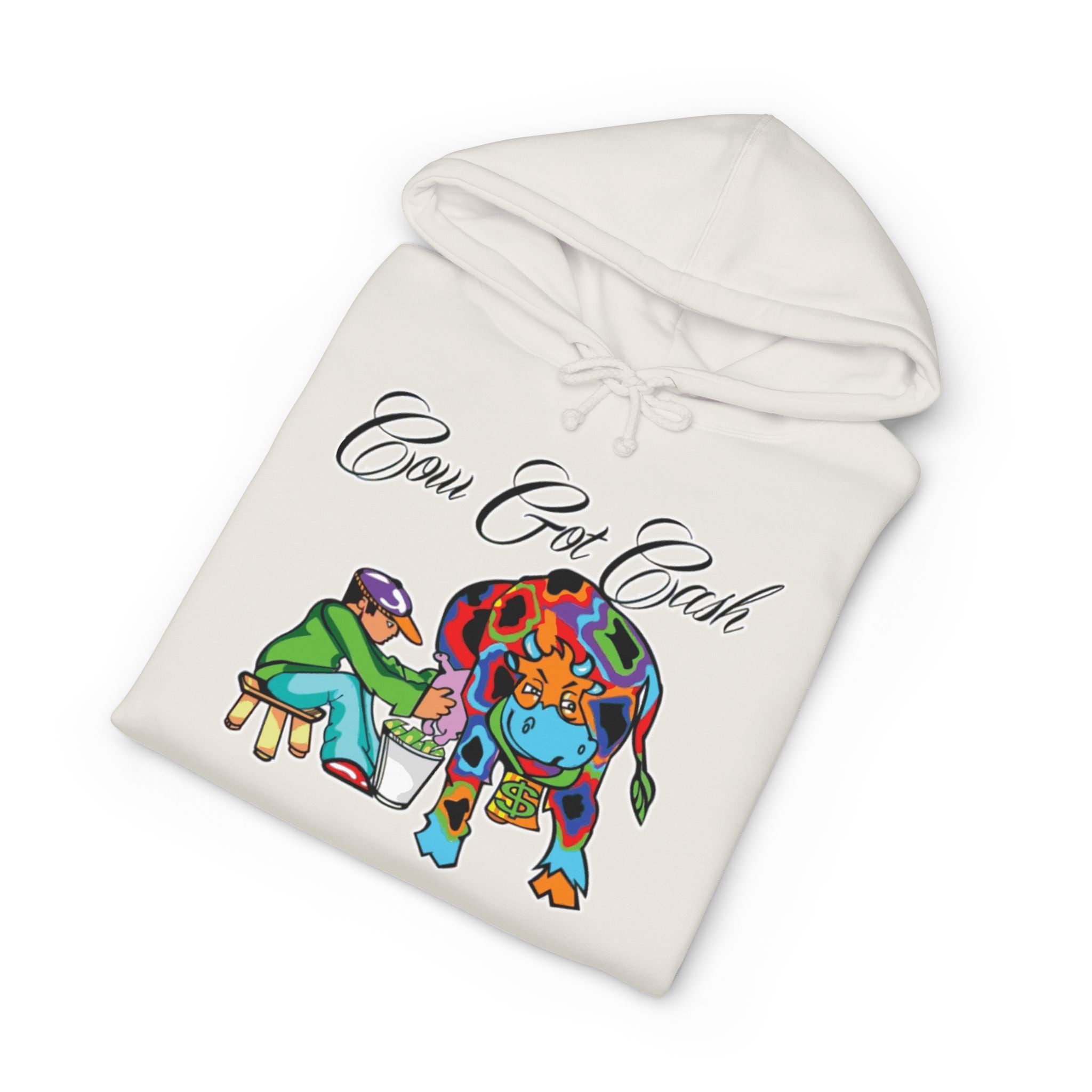 Cow Got Cash Hoodie — "More Hustle" Graphic Sweatshirt
