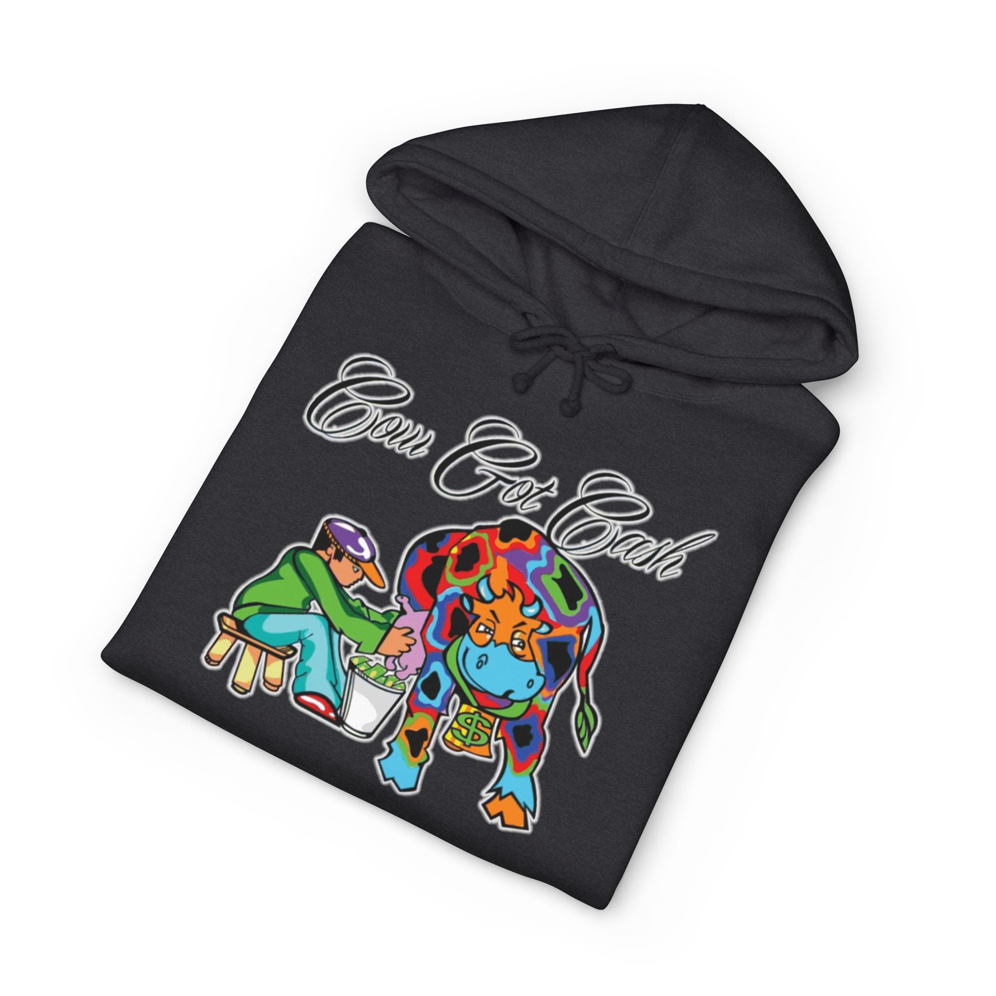 Cow Got Cash Hoodie — "More Hustle" Graphic Sweatshirt