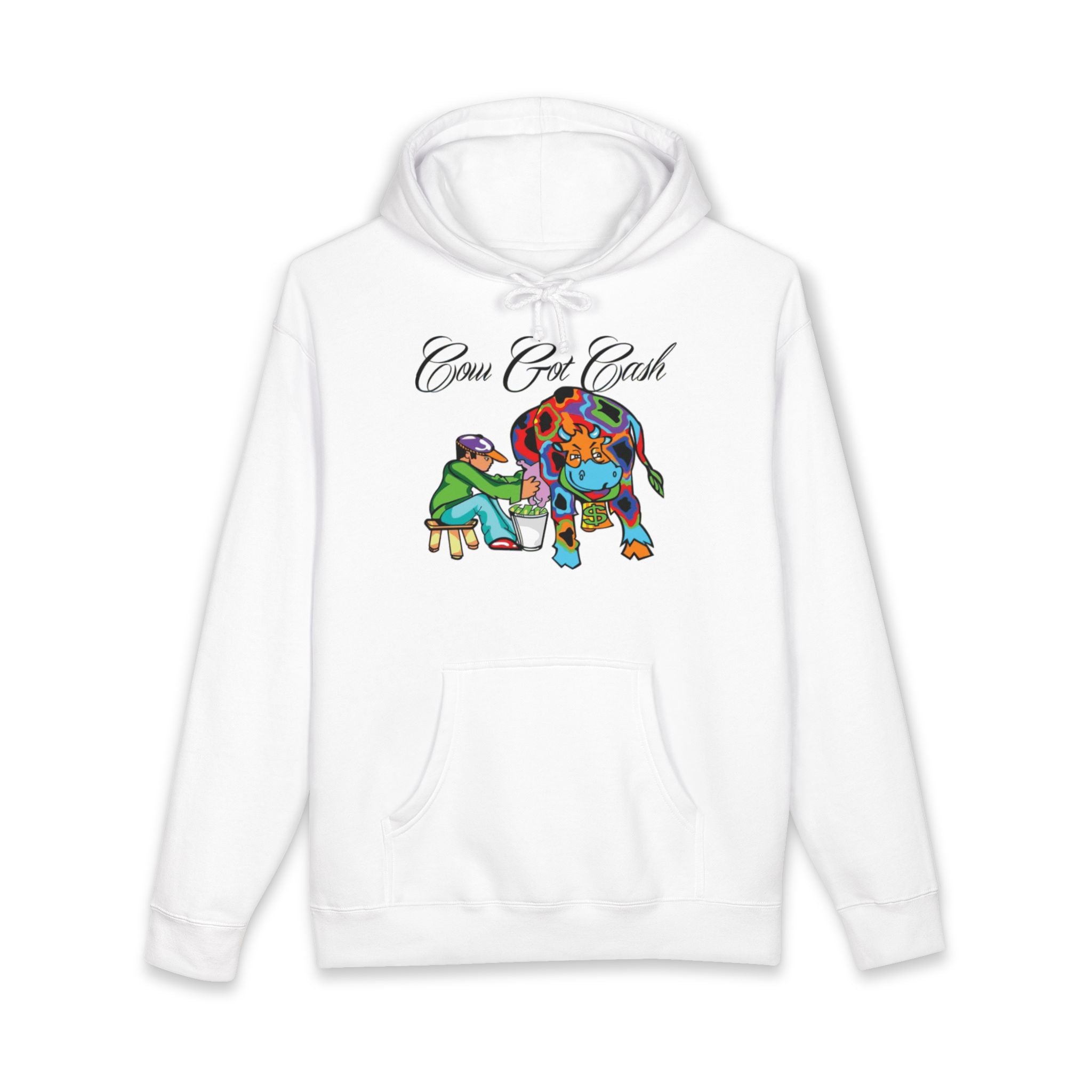 Cow Got Cash Hoodie — "More Hustle" Graphic Sweatshirt