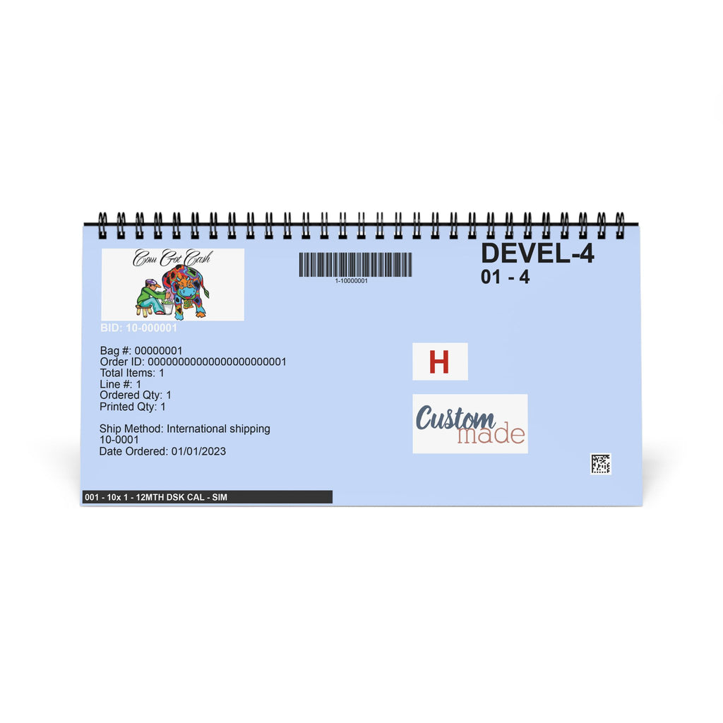 2026 Desktop Calendar — 'Cow Got Cash' Colorful Cow Desk Planner (Grid Months)