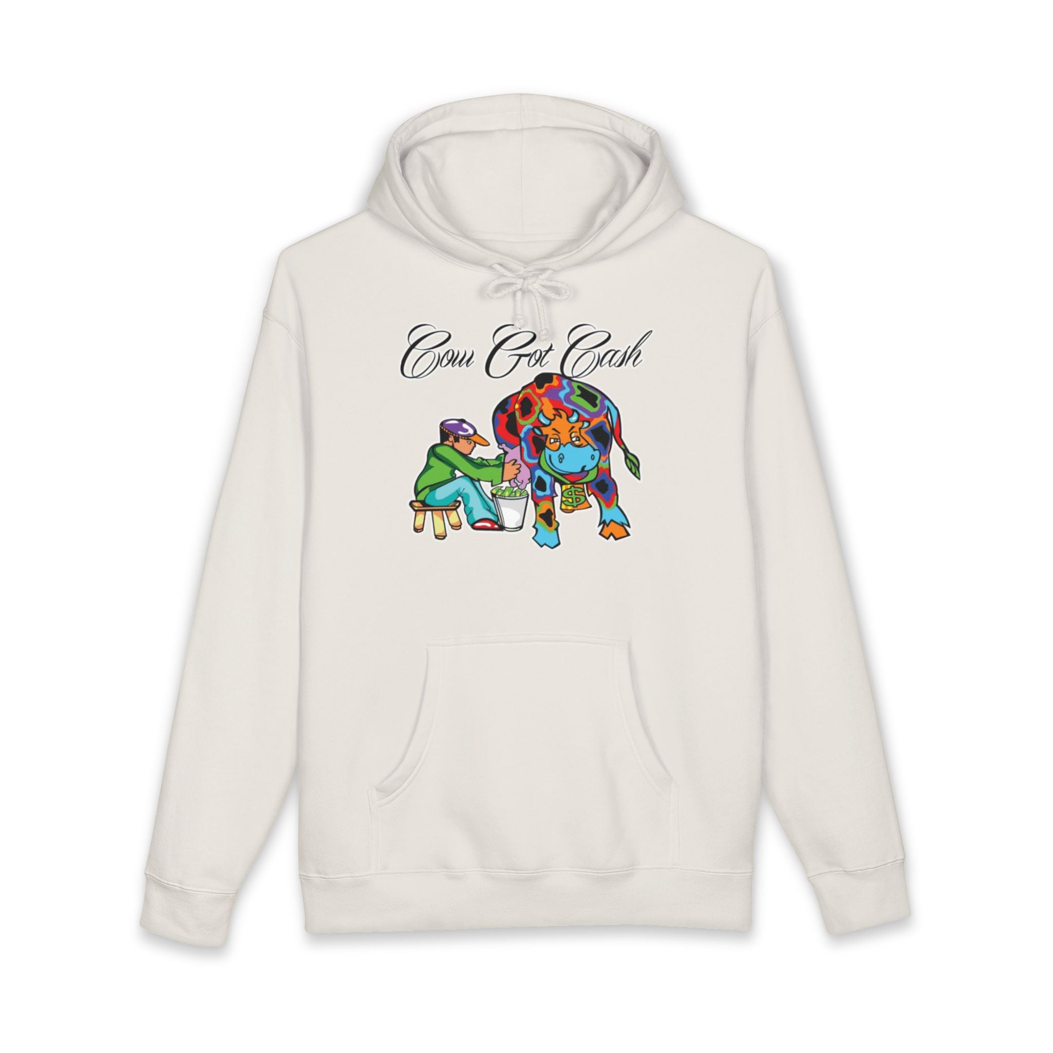 Cow Got Cash Hoodie — "More Hustle" Graphic Sweatshirt