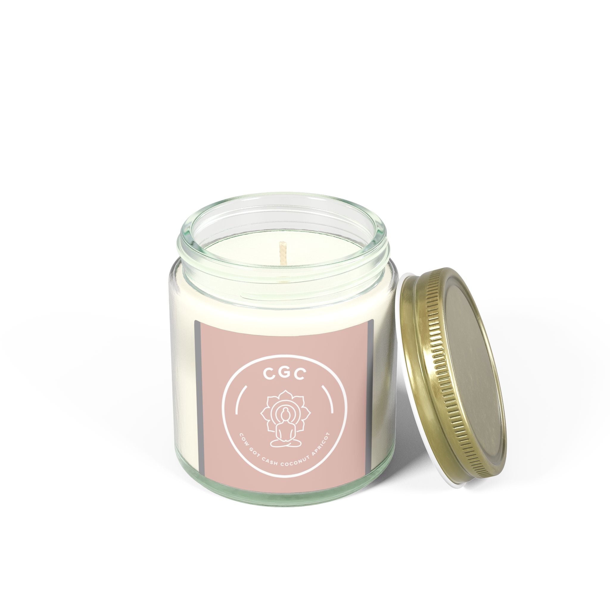 Coconut Apricot Scented Candle — Colorful Cow Art (4oz & 9oz)