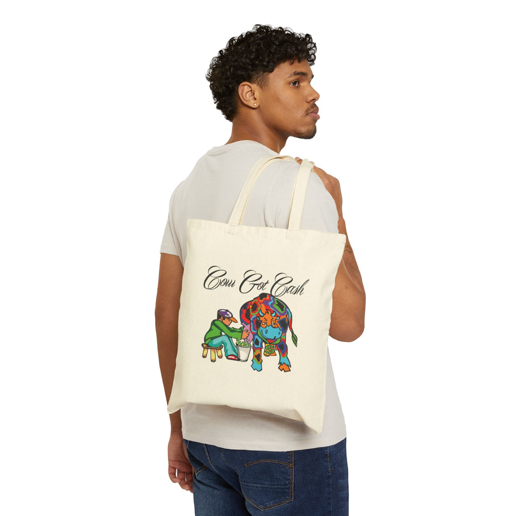 Cow Got Cash Canvas Tote — Grocery Bag