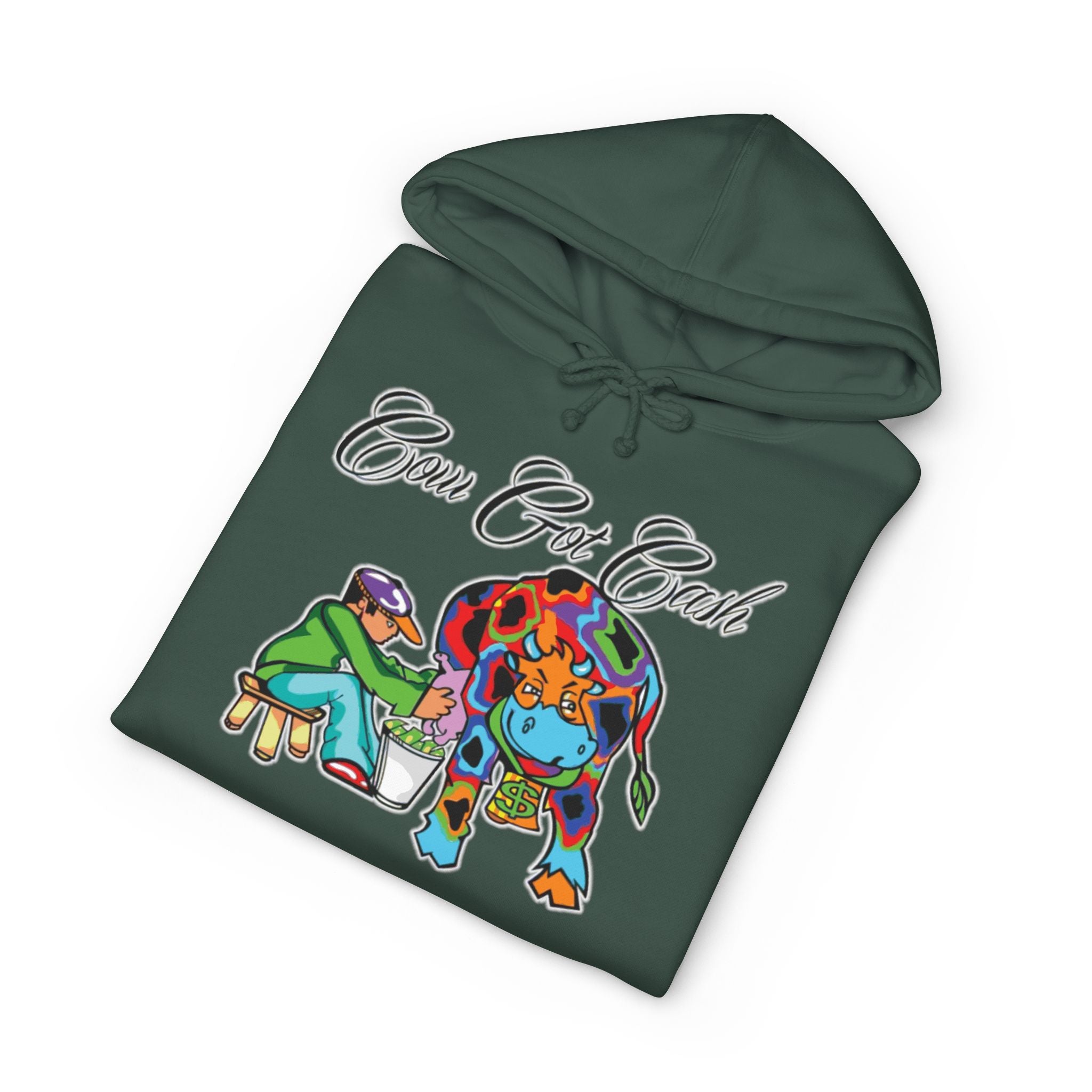 Cow Got Cash Hoodie — "More Hustle" Graphic Sweatshirt