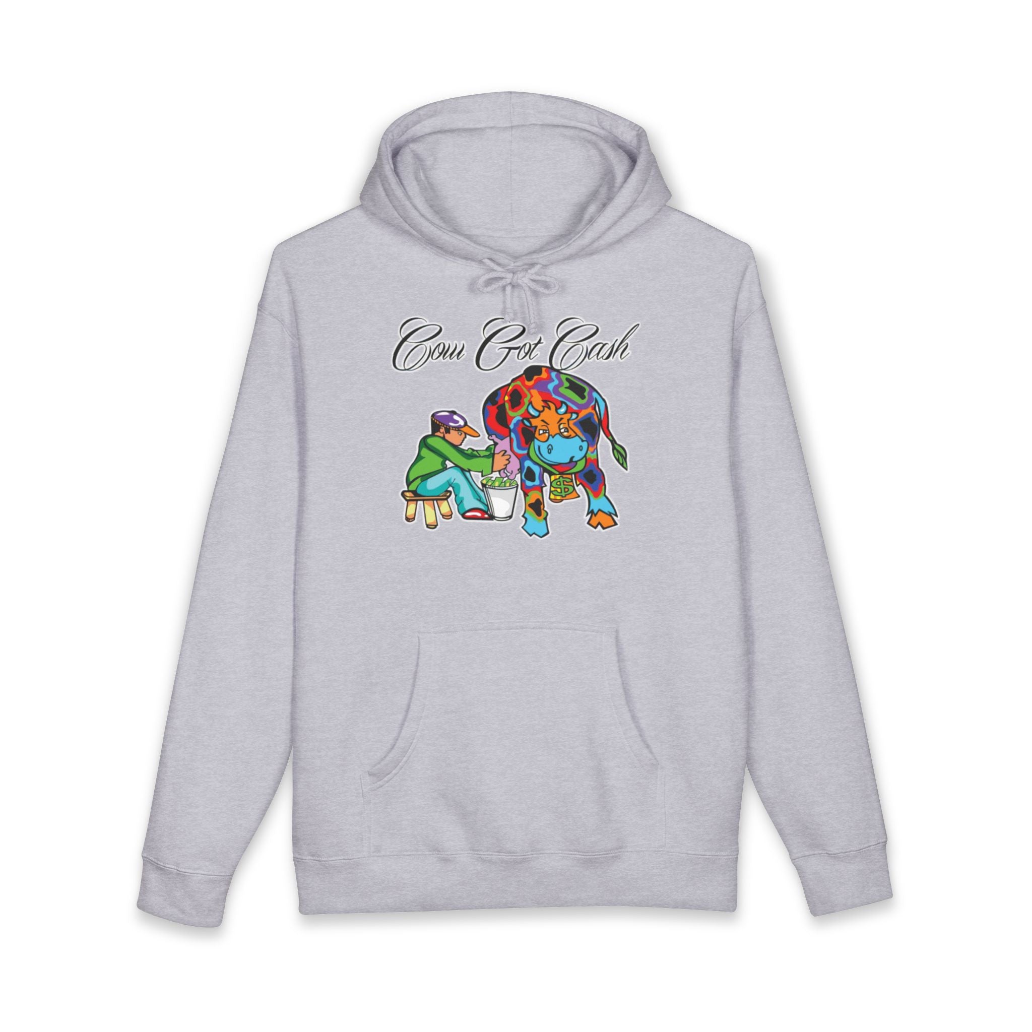 Cow Got Cash Hoodie — "More Hustle" Graphic Sweatshirt