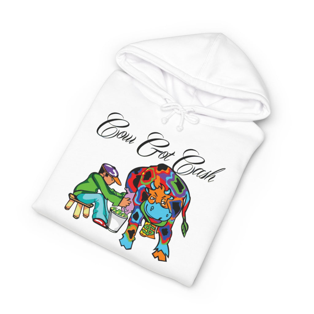 Cow Got Cash Hoodie — "More Hustle" Graphic Sweatshirt