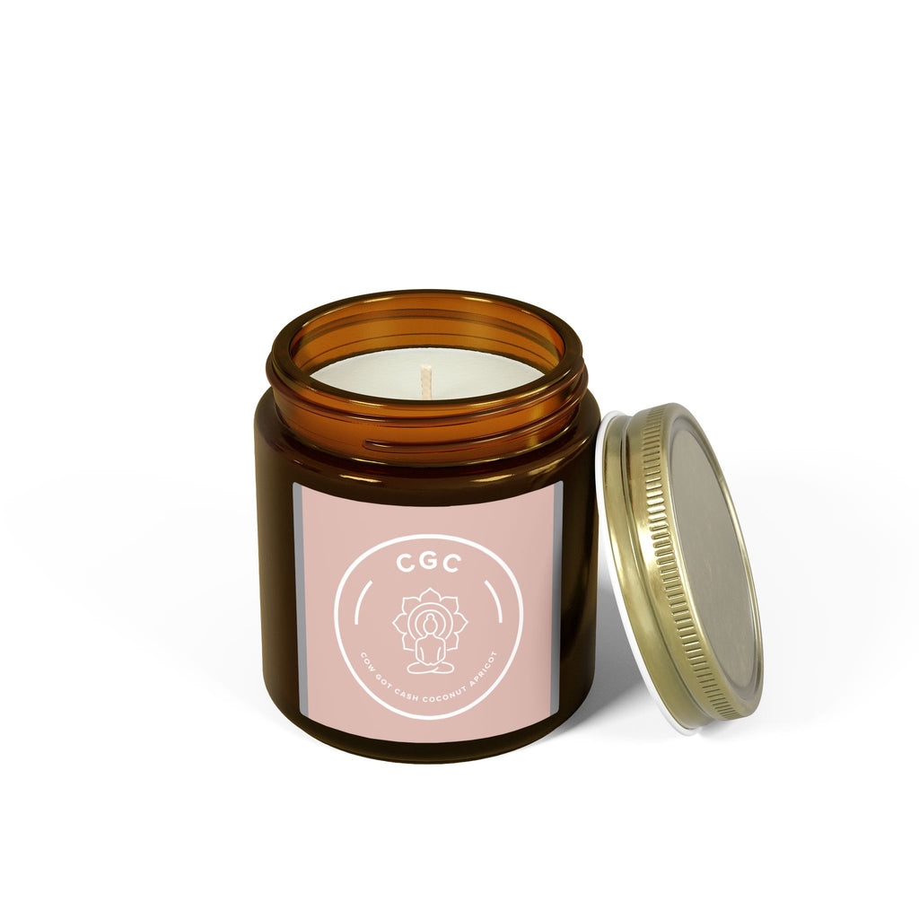 Coconut Apricot Scented Candle — Colorful Cow Art (4oz & 9oz)