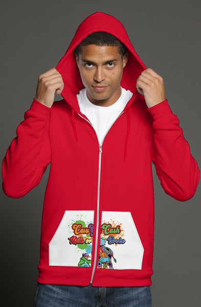 Men's Custom with Full Color Zip Up Hoodie - CowBrand Clothing Store