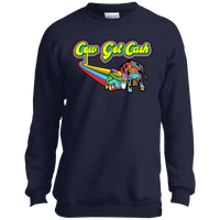 Kids Cow Got Cash Color Logo Crewneck Sweatshirt