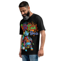 Men's Cow Got Cash Full Print Color Splash T-shirt