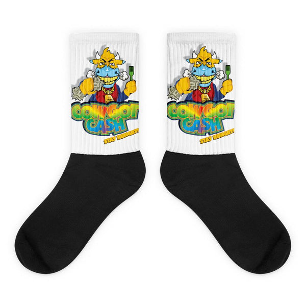 Cow Got Cash Stay Hungry Socks