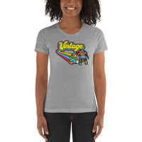 Ladies Cow Got Cash Vintage Logo T-Shirt