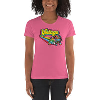 Ladies Cow Got Cash Vintage Logo T-Shirt