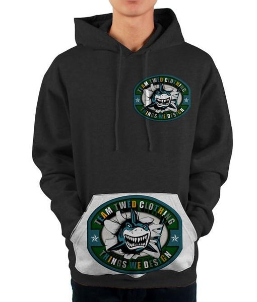 Men's Custom Team Twed  Shark Pocket Hoodie - CowBrand Clothing Store
